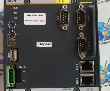Bachmann MX220 processor module on the EESRS repair bench